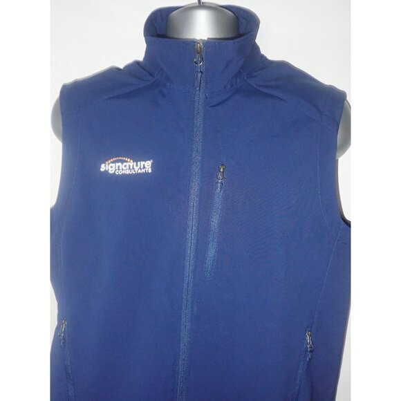 Marmot Mens Approach Vest Medium Blue Full Zip Softshell LOGO READ! gorpcore - Picture 4 of 6